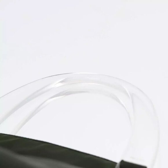 PRADA Hand Bag Nylon Green Clear Silver Auth 88240 - Picture 9 of 16